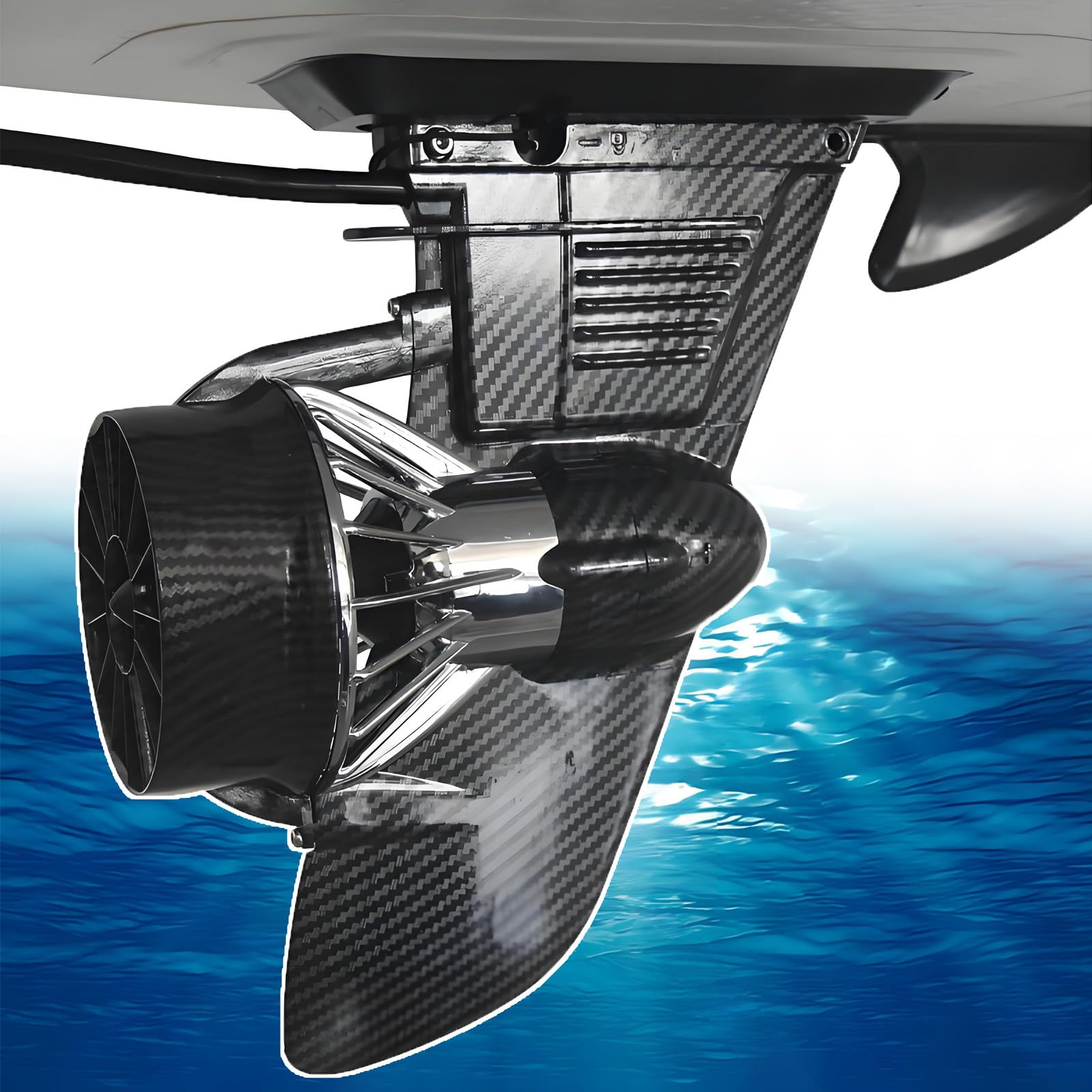 ErShangMao Upgrade Sup/Kayak: 160w Motorized Fin Surfboard Thruster, 2-3h Runtime, 20km Range, Cordless Remote - Effortless Electric Fin Underwater Thruster Kit