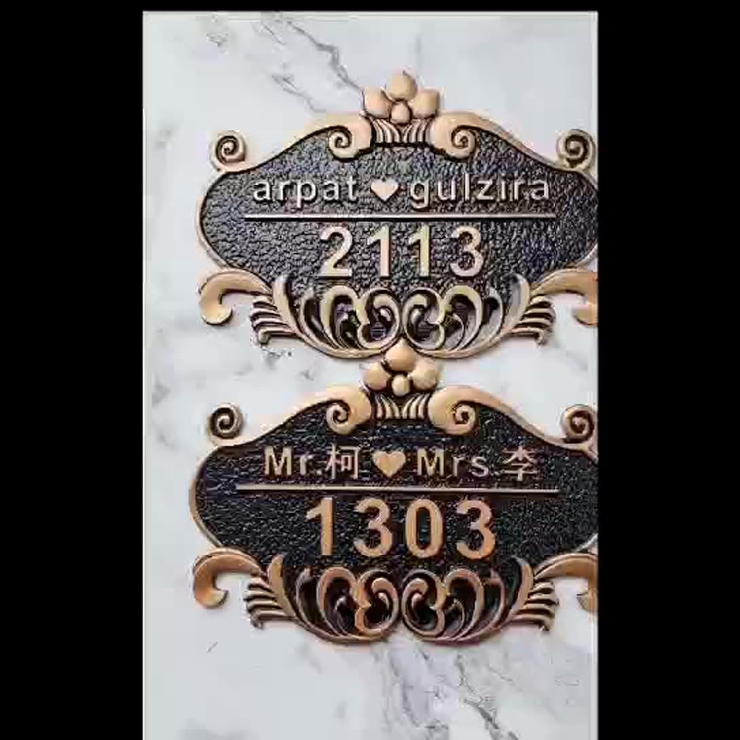 Custom European Style Retro Door Signs, Room Customized Number Plates, Address Numbers, Street Names, Number Plates, Customized Signs, Outdoor Wall Signs, Antique Bronze Logo Address Plate Doorplate