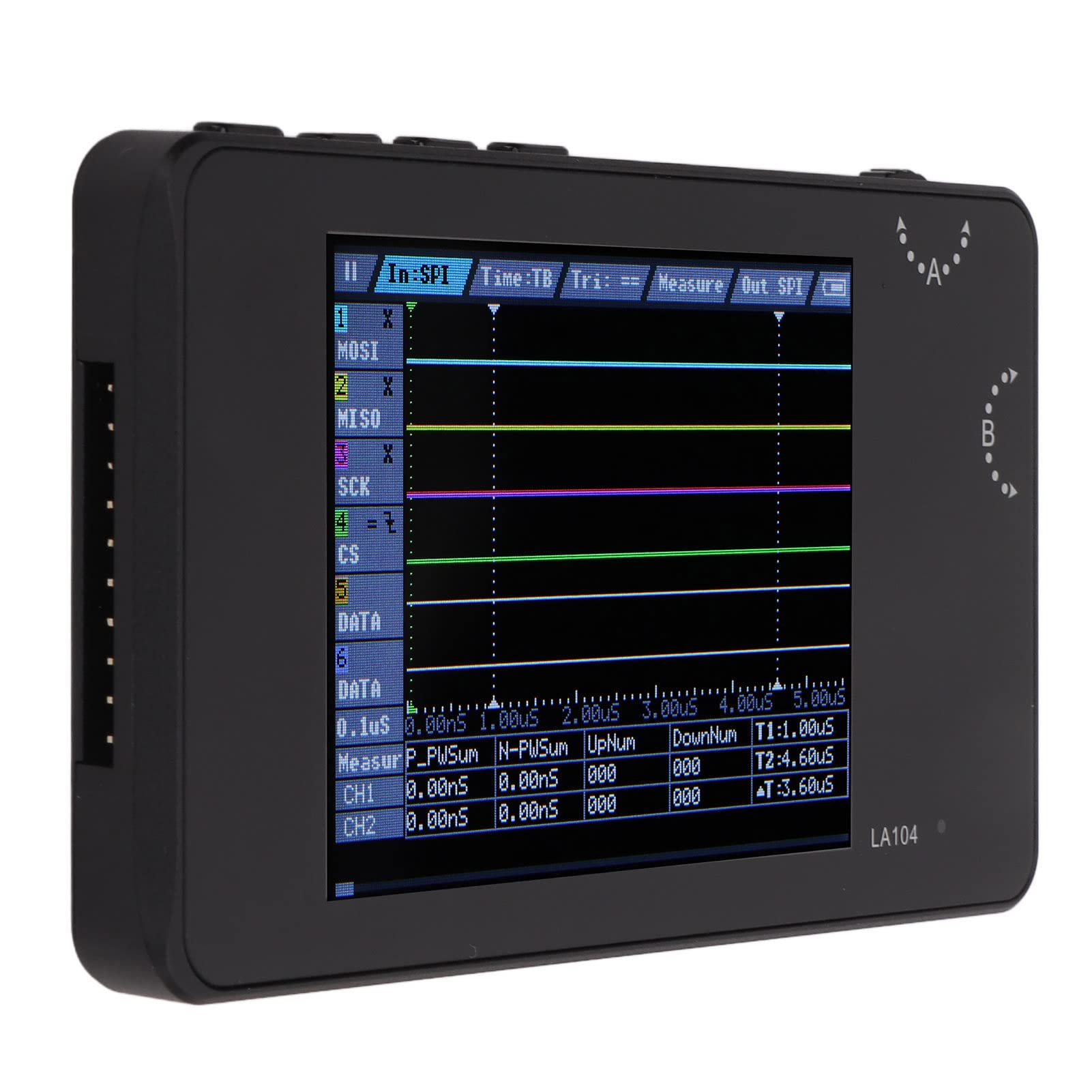 Analizador Lógico de 4 Canales Analizador Lógico Portátil Dispositivo Programable con Pantalla TFT de 2, 8 Pulgadas