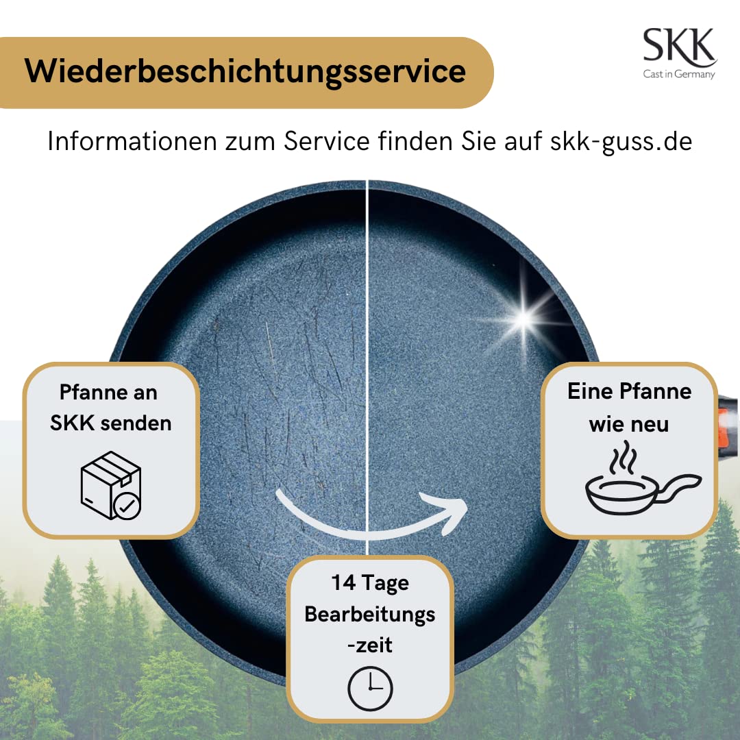 skk 14425 Serie 6 Plus Crepe - Sartén para crepes, apta para inducción, mango extraíble, aluminio fundido, revestimiento antiadherente