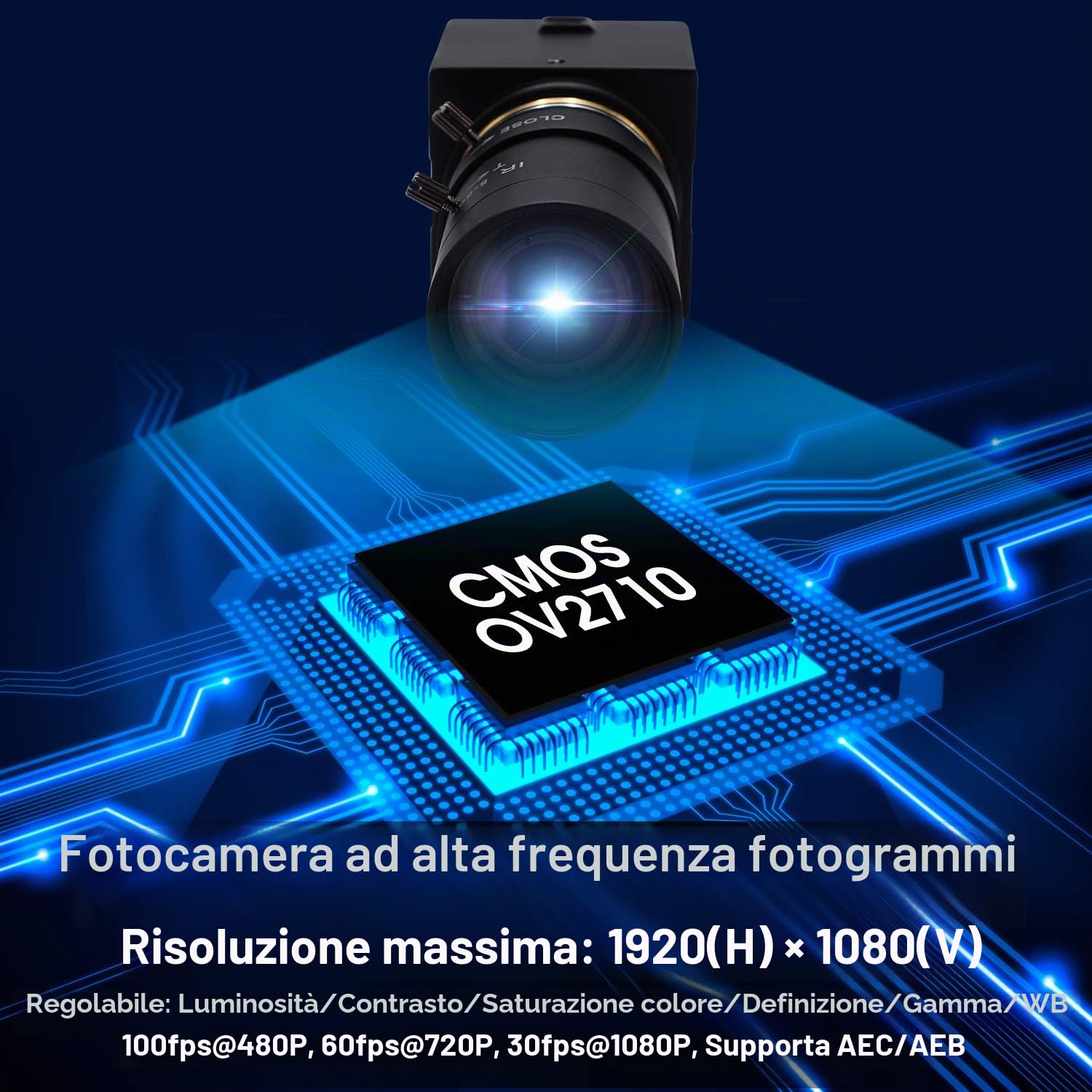 Svpro USB Web Camera 5-50mm Zoom manuale Varifocal Telecamera 2MP MJPEG 120 fps 640× 480,60 fps a 1280 × 720,30 fps a 1920 × 1080 Mini scatola Cmos Usb Camera HD 1080P