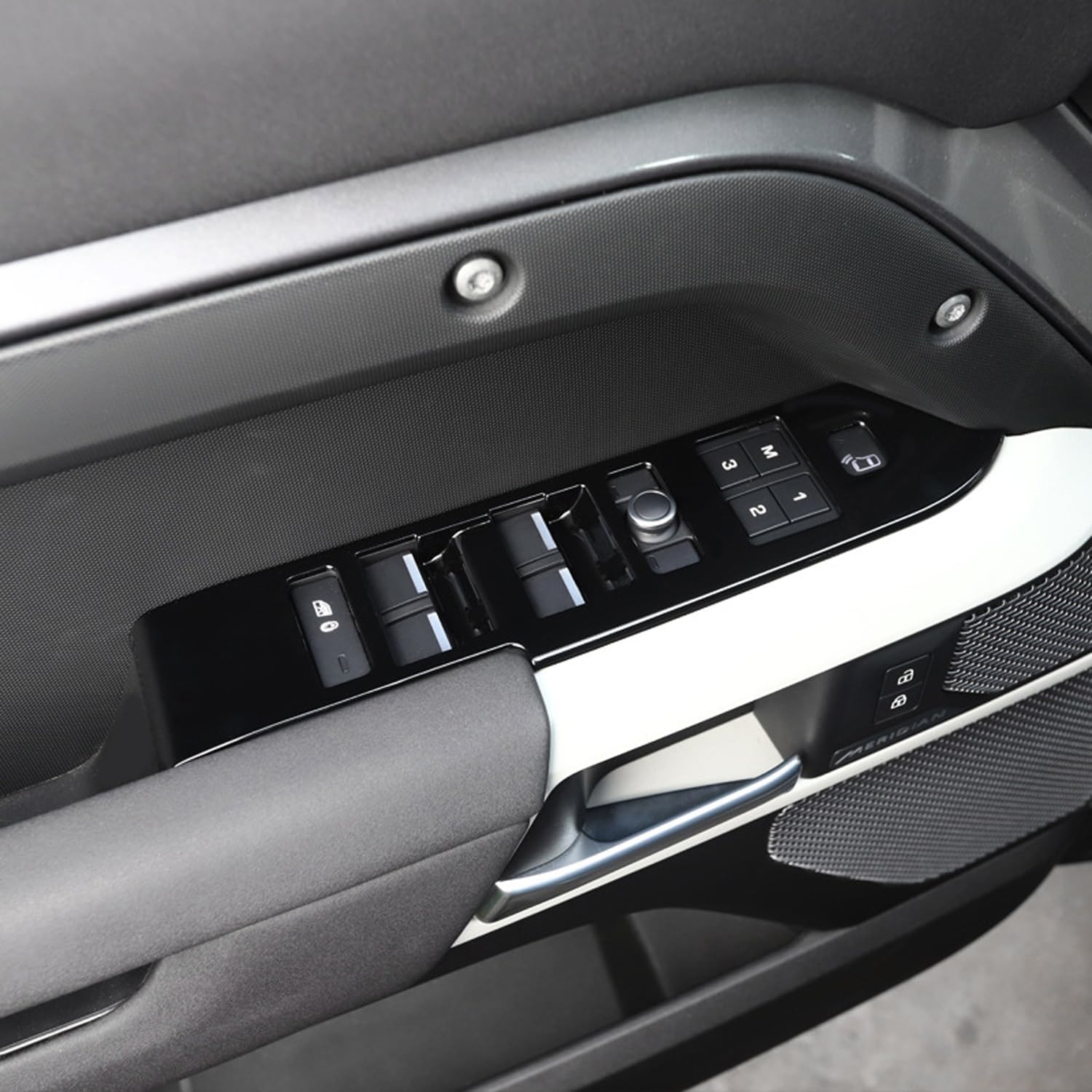 ITrims for Land Rover Defender 110 2020-2024 Car Accessories Window Lift Switch Button Cover Trim Car Door Window Switch Panel Sticker ABS 4PCS (Black)