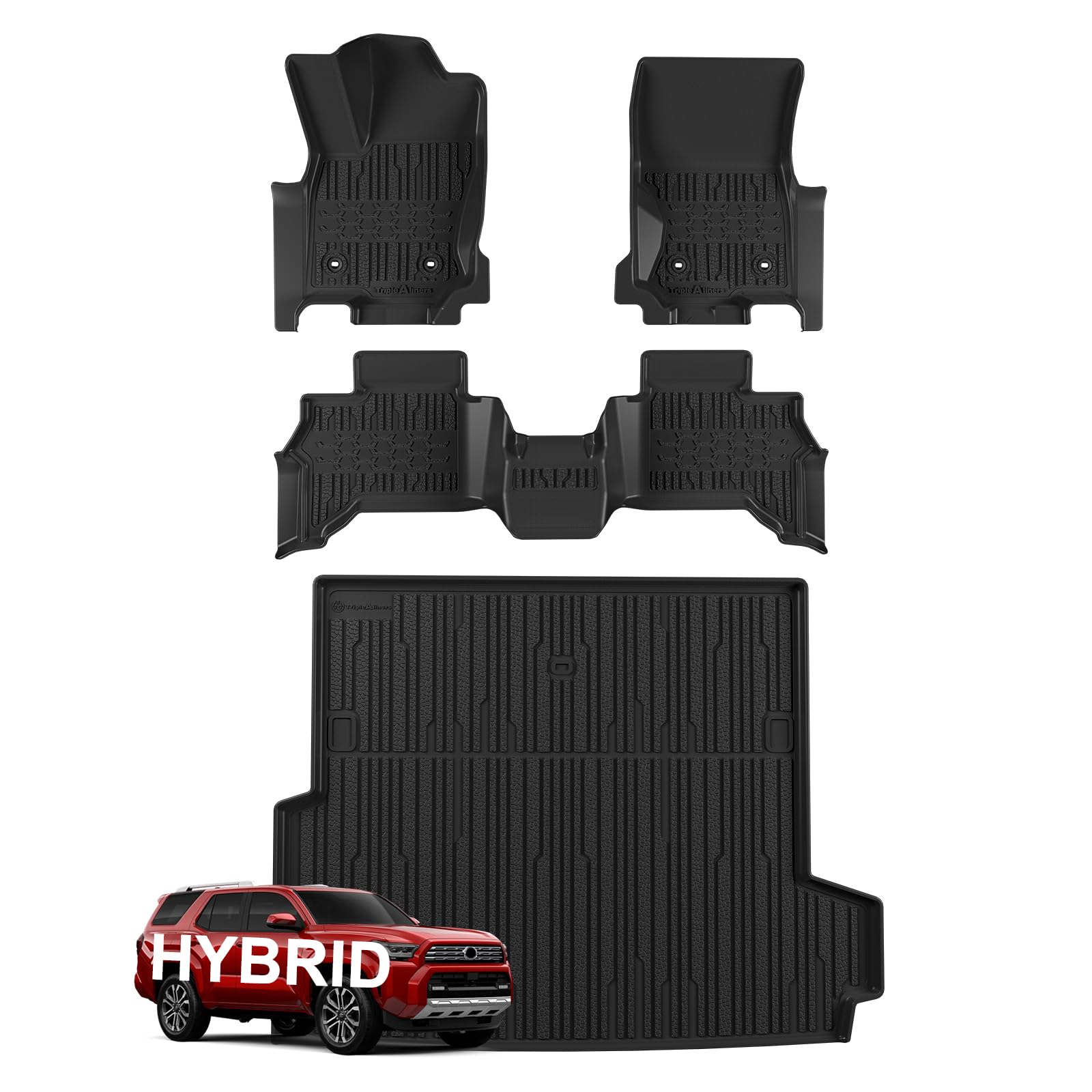 TripleAliners Floor Mats &amp;Trunk Mat for 2025+ Toyota 4Runner Hybrid, 5-Seat