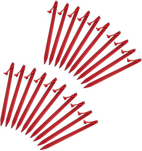 Miniatura 6 de ASR Outdoor 9 pulgadas de grado aeronáutico de aluminio de las estacas de la tienda de campaña de las estacas (paquete tamaños)