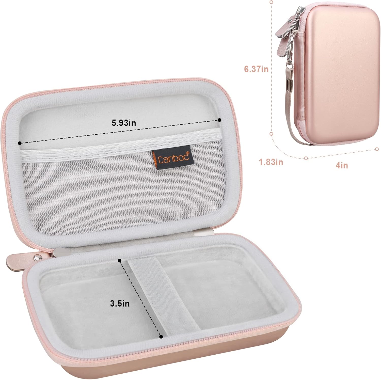 Canboc Portable Travel Case for MacBook Power Adapter, Apple Magic Mouse 2 Bundle with Small Electronics Accessories Cable Organizer Bag