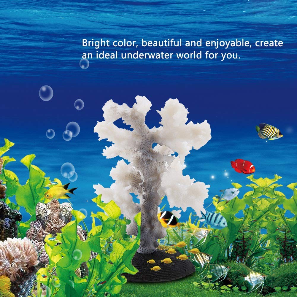 Smandy Aquarium kunstkoraal decoratie silicone kunstmatige koraal gloeiende werking plantendecoratie ornament kunstmatige namaakkoraal voor aquarium decoratie (rood