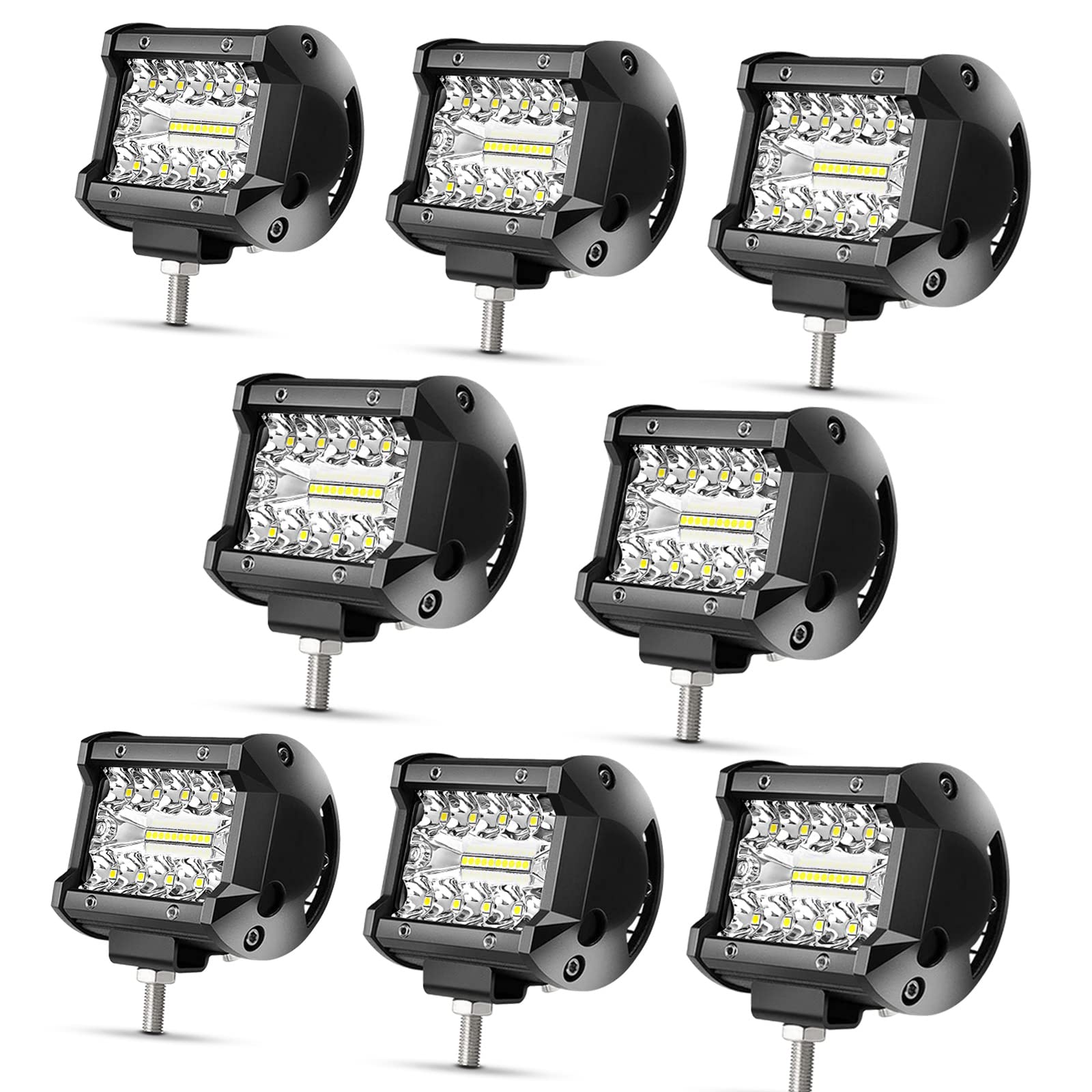 LED Pods Led Fog Light Led Pod Lights Off Road Light 4inch 120W LED Light Pods for Trucks Led Cube Light 8-Pack
