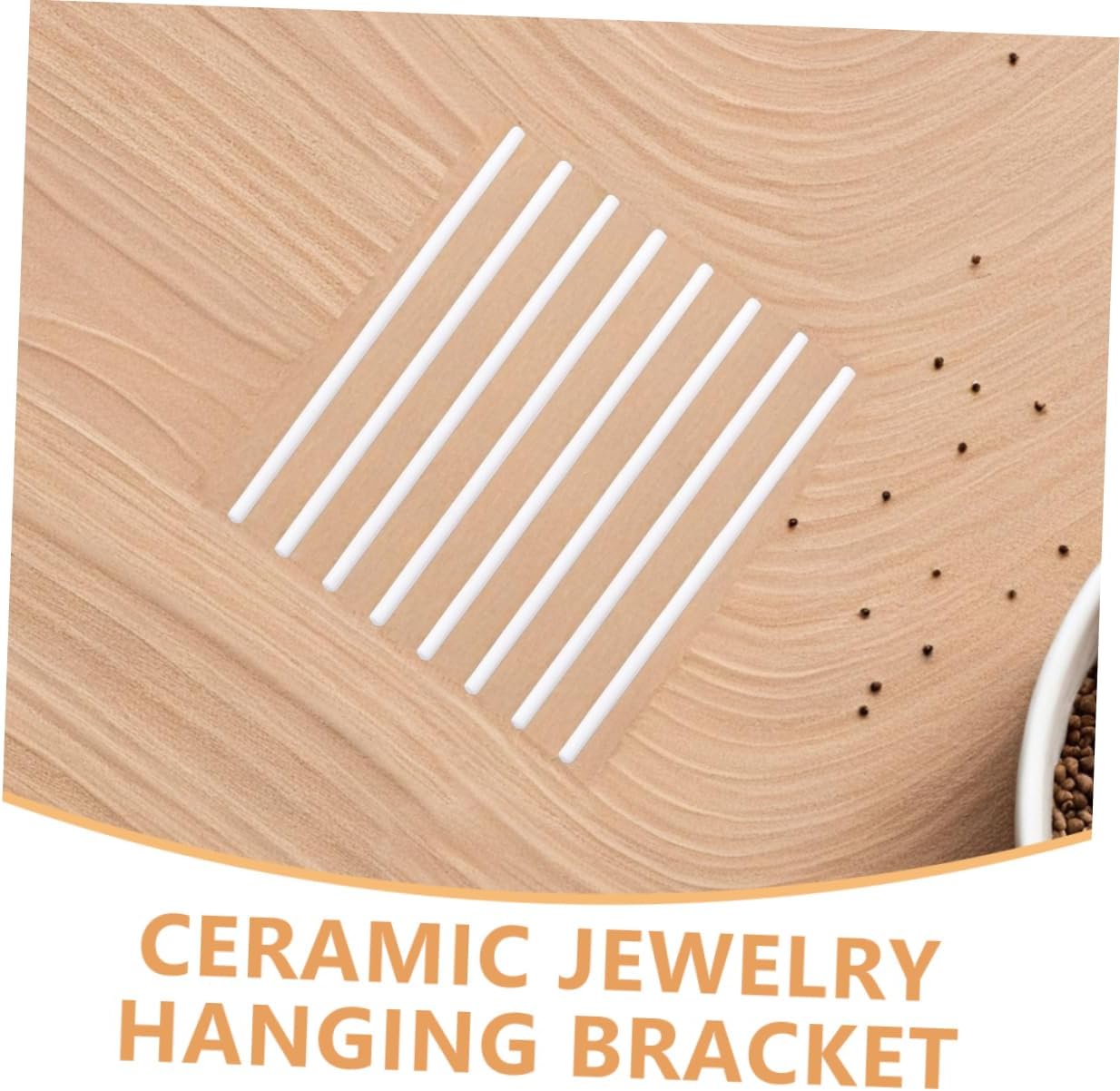 STOBOK 40pcs Ceramic Hanging Burning Rods High-Temperature Resistant Accessories for Jewelry Making and Pottery Firing Crafted Tools for Trinkets
