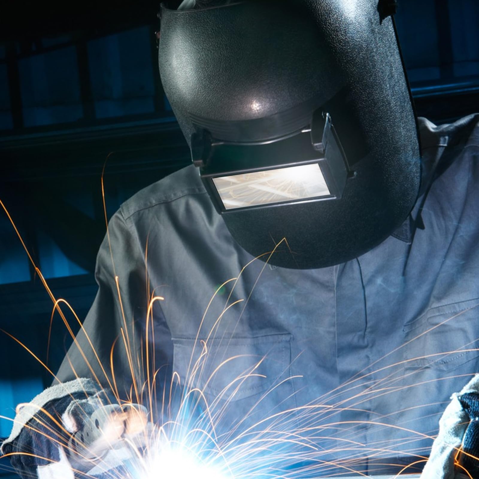 BESTOYARD 100 Unidades Lente de Repuesto para Casco de Soldadura de Vidrio Transparente Alta Transparencia y Protección Ocular para Corte y Soldadura