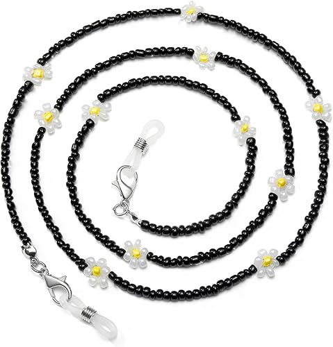 humlbird Cadena de gafas de sol con cuentas de cristal curativo con perlas para mujer