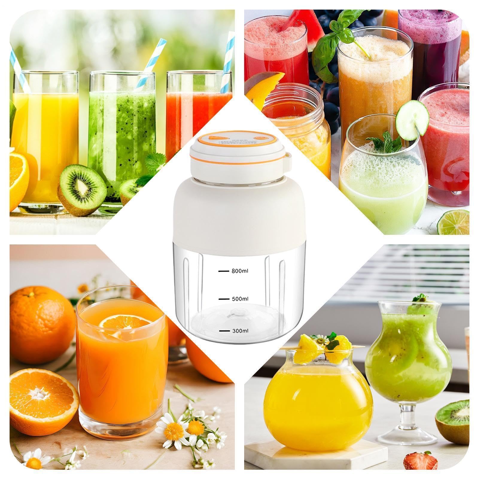 Blender Senza Fili - 1300 ml Macchina Ricaricabile Senza Fili Compatta E Leggera | Blender Portatile Compatto,Per Viaggi Campeggio Escursioni All'aperto Palestra Indoor Cucina Casa Foyer Alimenti E
