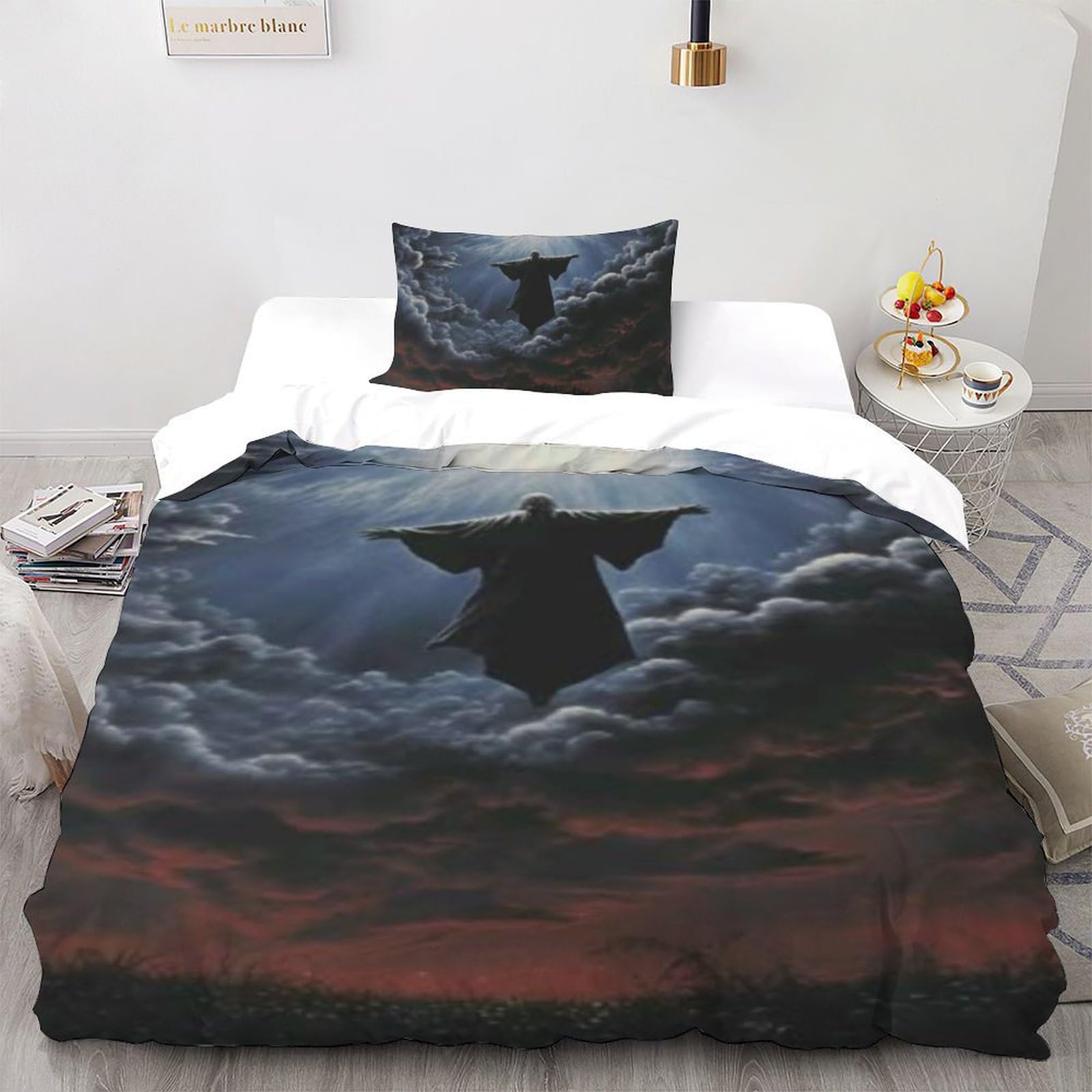 Housse de couette 135x200 enfant Les Anges Bedding microfibre fermeture éclair lit 1 place