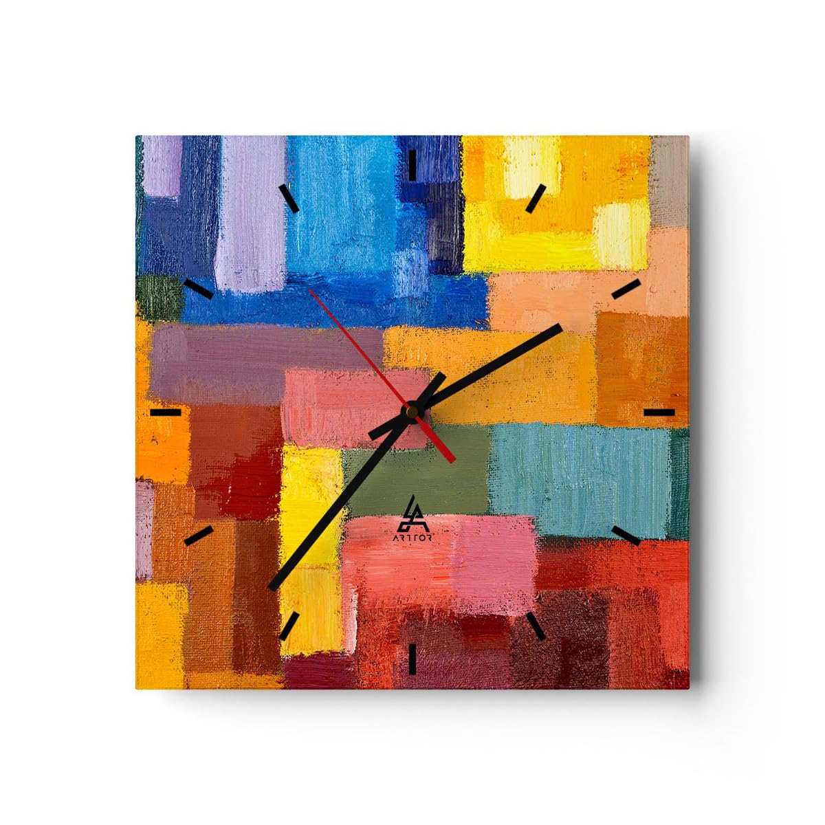 Abstraction moderne 40x40cm d&eacute;coration murale de prestige en verre