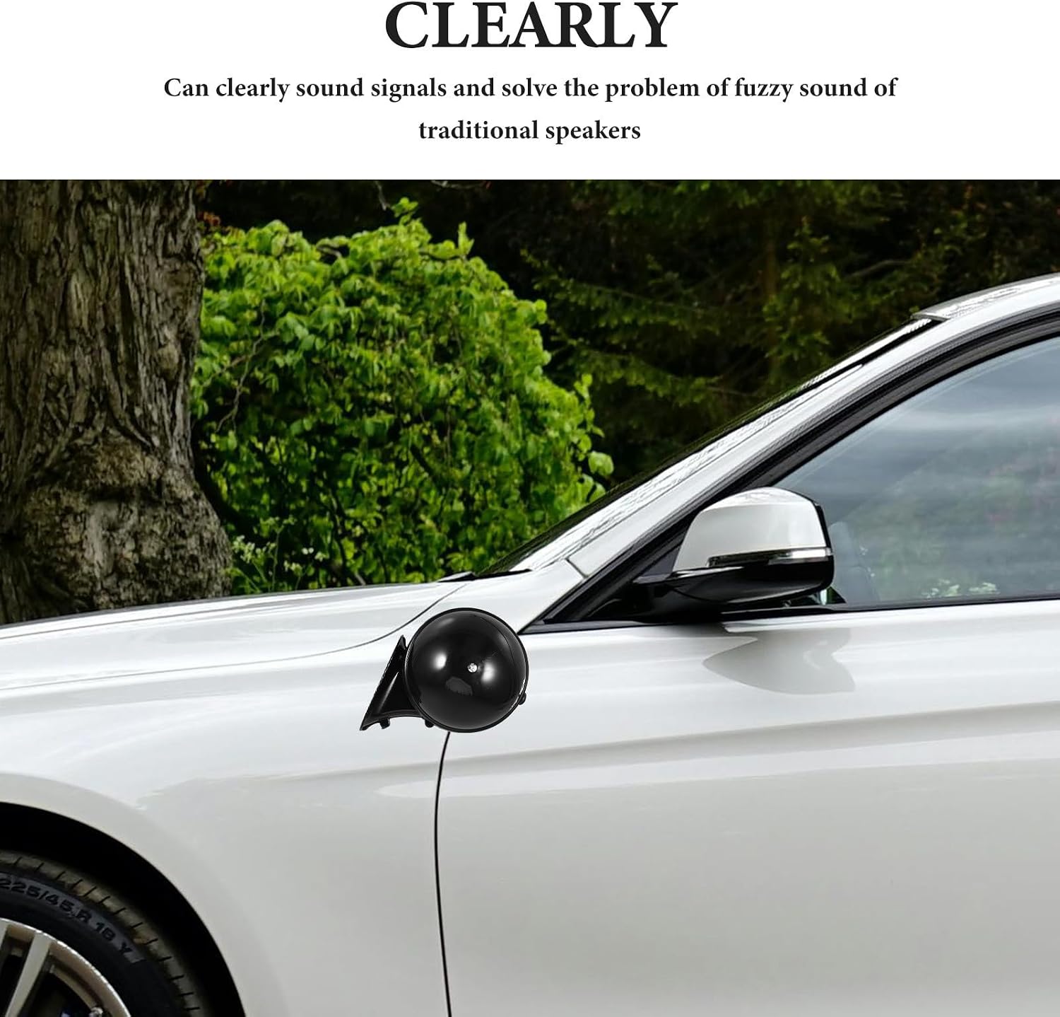 Single Tone Snail Horn for Car Motorcycle, Powerful Signal