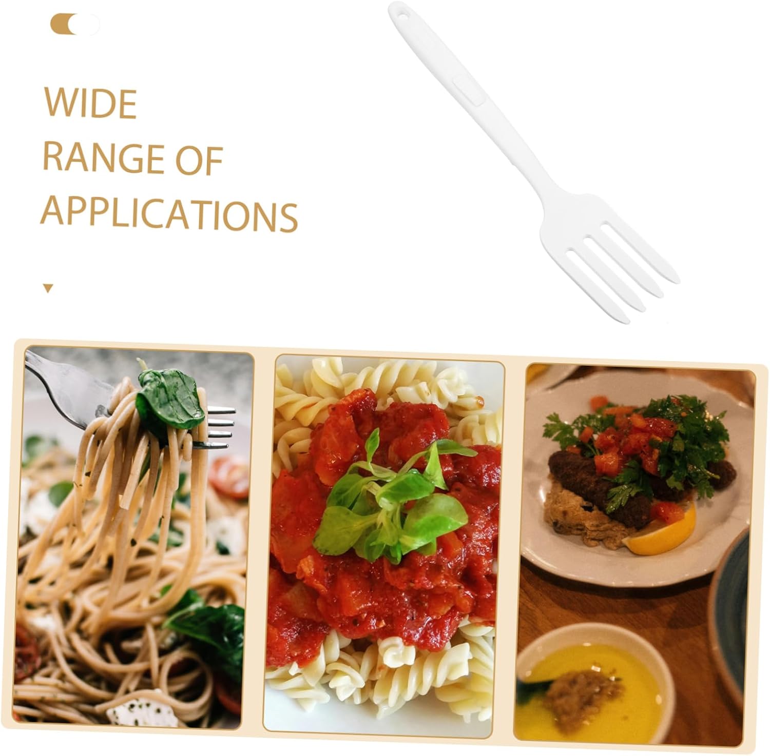 Silicone Pasta Fork Kitchen Cooking Tool for Noodle Serving