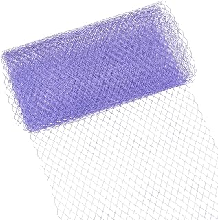 BENECREAT 3.28Yards Veil Mesh Fabric 10inch Wide Net Mesh Fabric Birdcage Bridal Veil for Wedding Veil Wedding Hat Decorating