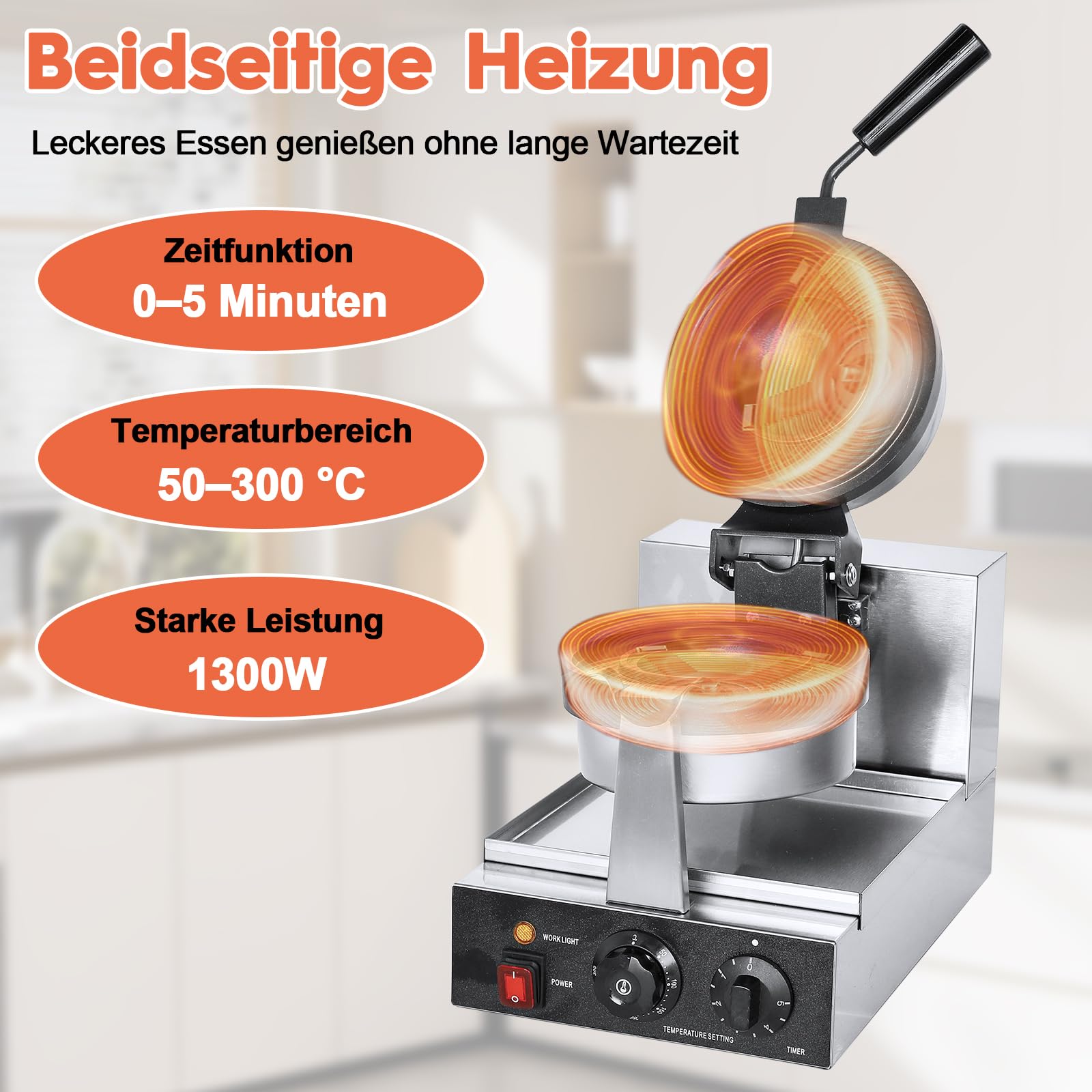 Pressa elettrica per hamburger UFO, 1300 w,Pressa per panini antiaderente commerciale per hamburger,velocità di riscaldamento,adatta per uso domestico commerciale