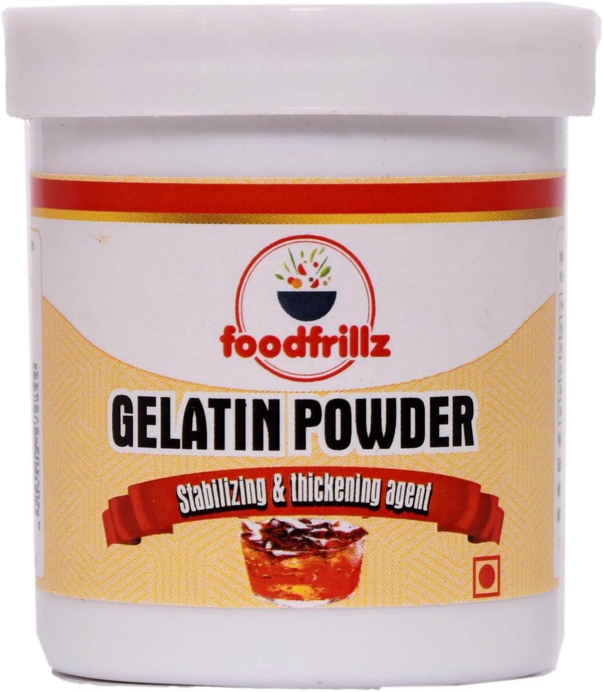 foodfrillz Gelatin Powder Crystals, 25 g | Perfect for Jellies, Desserts, Puddings, Cakes, Ice Cream