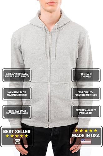 Miniatura 3 de Awkward Styles Sudadera con capucha personalizada con cremallera completa para hacer tú mismo, añade tu imagen de foto, tu propia sudadera con texto