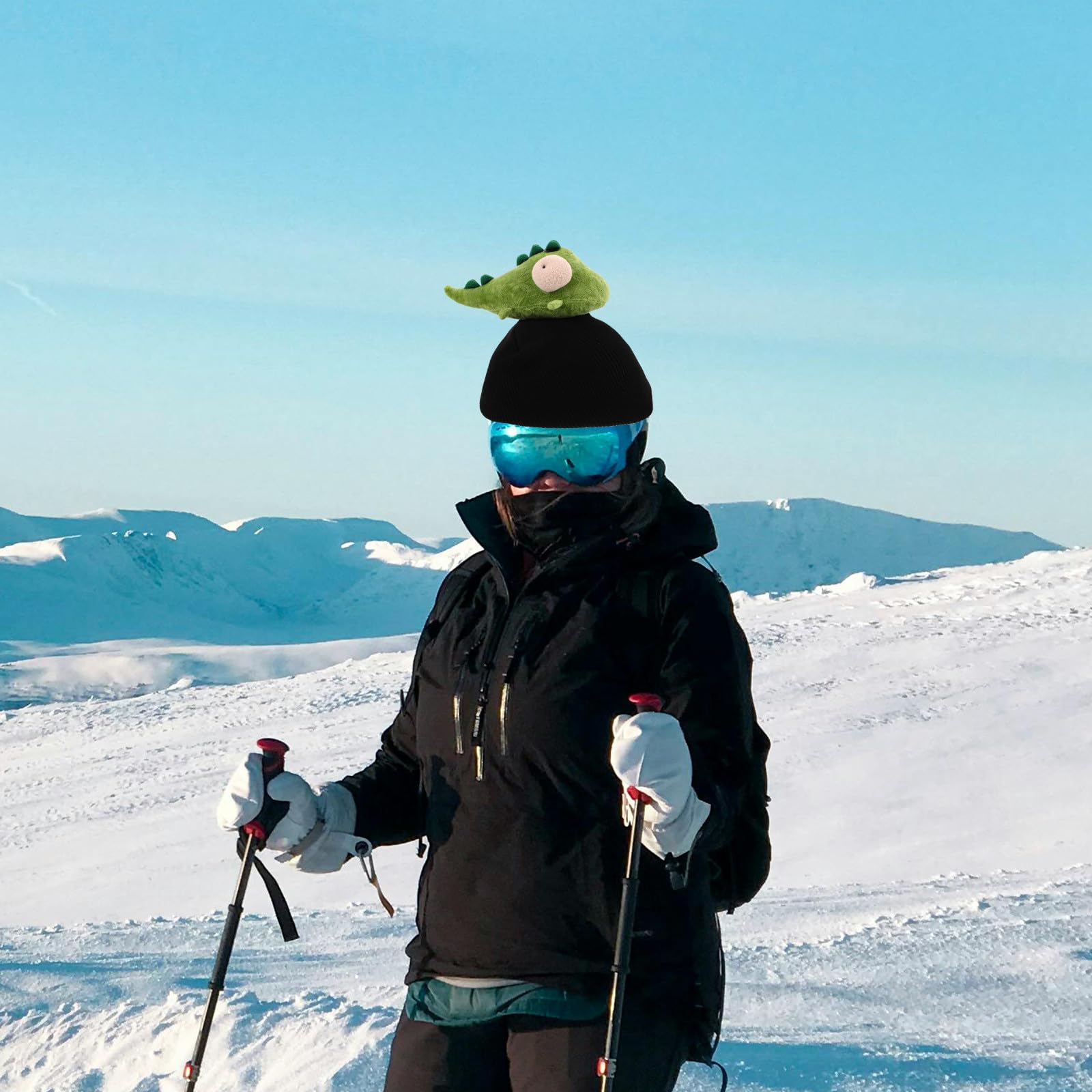 Gatuida Copricasco da Sci in Peluche a Forma di Animale, Accessorio Leggero e Morbido per Snowboard, Motociclo e Sport Invernali, Copertura Versatile per Casco Ragazzo Adatta a Diverse