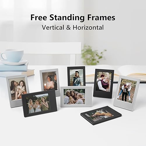 Miniatura 6 de HIYQIN Mini marcos de fotos de 2 x 3 pulgadas, paquete de 8 marcos de fotos compatibles con película Fujifilm InstaxPolaroid de 2 x 3 pulgadas,