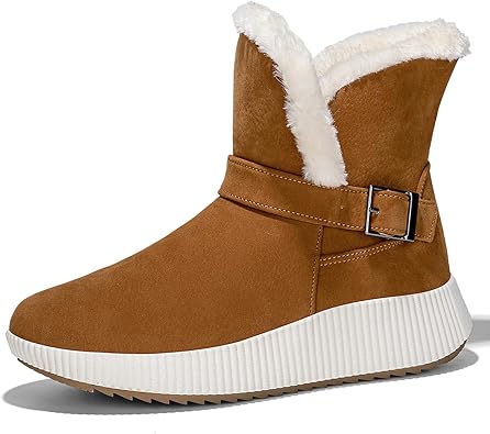 LEDINEY Womens Snow Boots, Winter Boots for Women,Warm Fur Lined Ankle Booties For Women Thickening Shoes