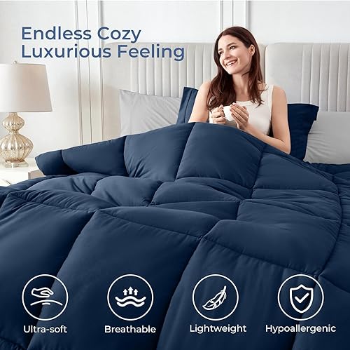 Miniatura 2 de Sasttie Juego de edredón tamaño Queen, 7 piezas de cama en una bolsa, tamaño Queen, juego completo de ropa de cama que incluye edredón, sábana