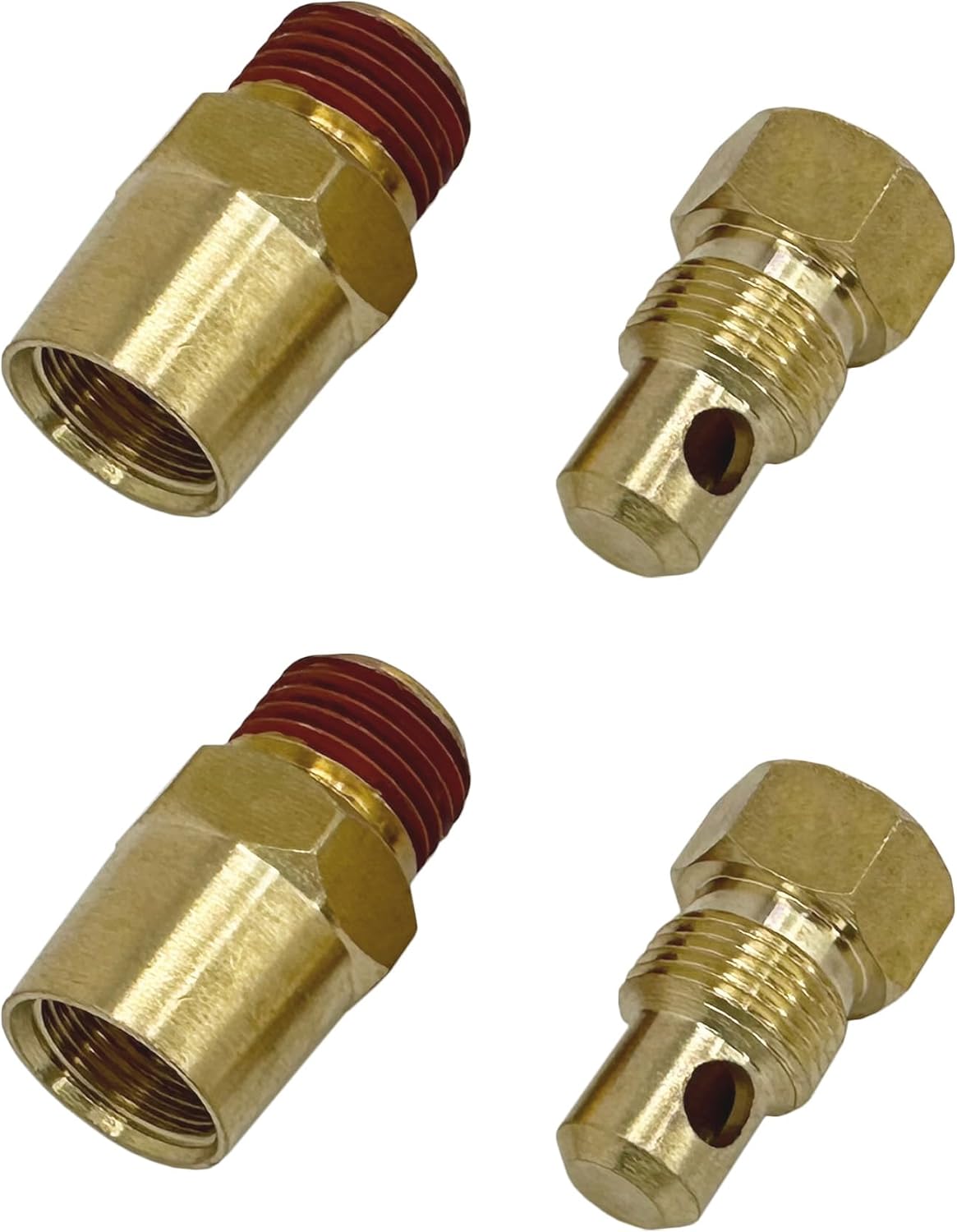 A.A Manifold Engine Block Drain Plug Kit Replacement for MerCruiser Quicksilver Sterndrive - 82745, 18-4218, 22-16951T1, 22-16951A1, 22-16951Q1 (2 Pack), Gold, Red