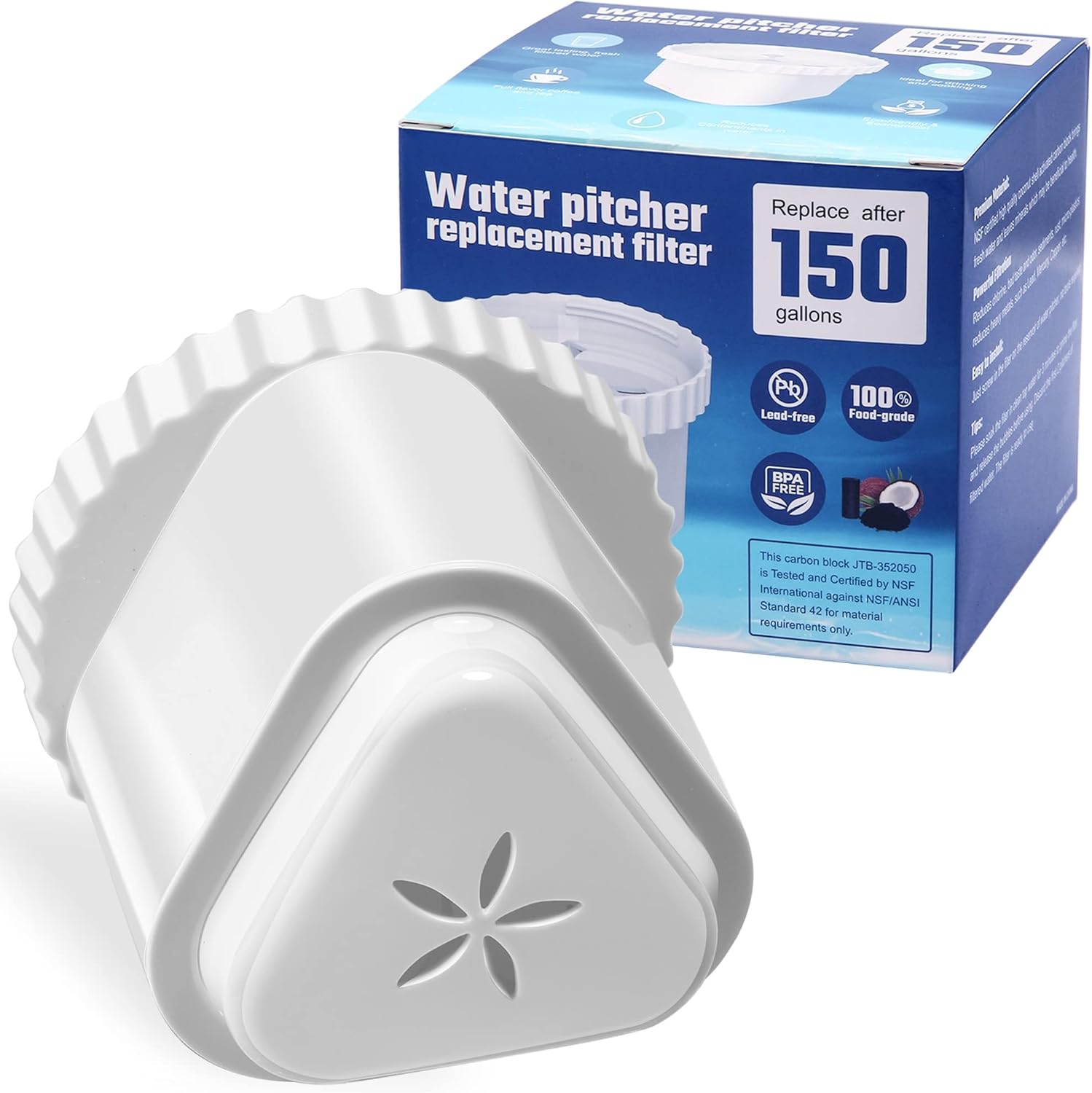 1Pack Replacement Filter for EPIC Water Filter Pitcher, Water Filter