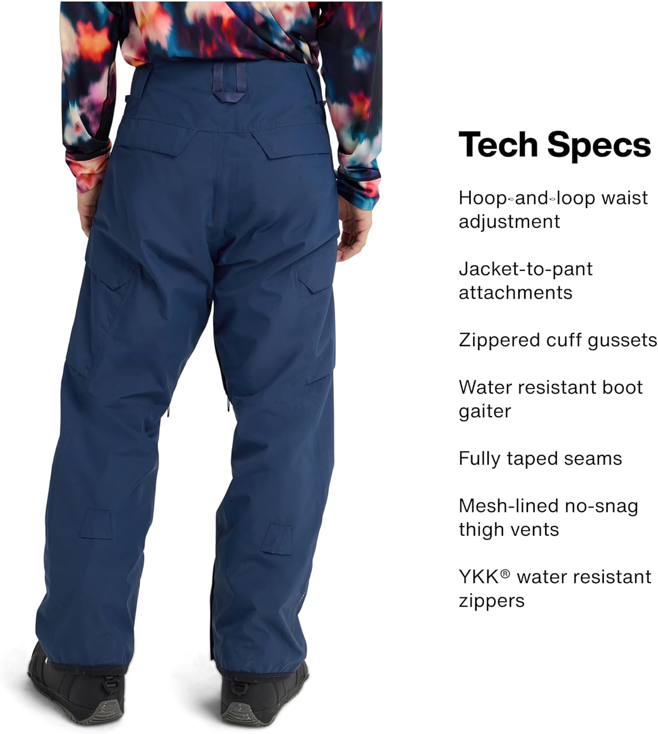 Burton Men’s Reserve 2-Layer Pants – Waterproof Winter Snowboard Pants – Perfect for Layering