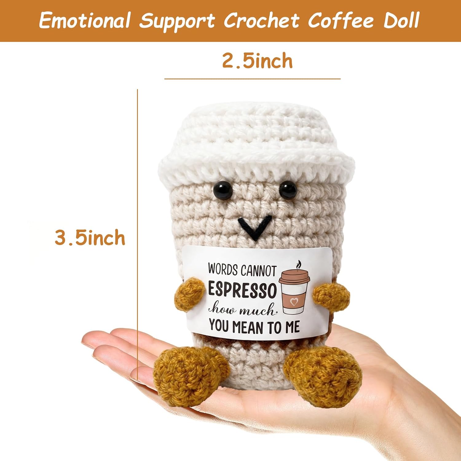 Crochet Coffee Lover Gifts for Women Men Her Him thumbnail