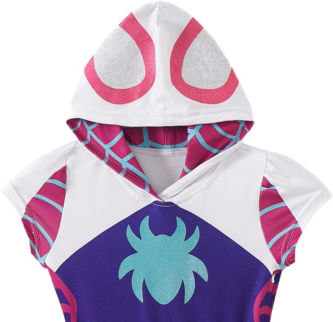 Vestido de tul con capucha de Ghost Spider niñas miniatura 2