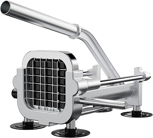 Cortador de papas fritas, cortador de papas resistente, cortador de patatas de acero inoxidable con cuchillas de 12 pulgada para batata, zanahoria,