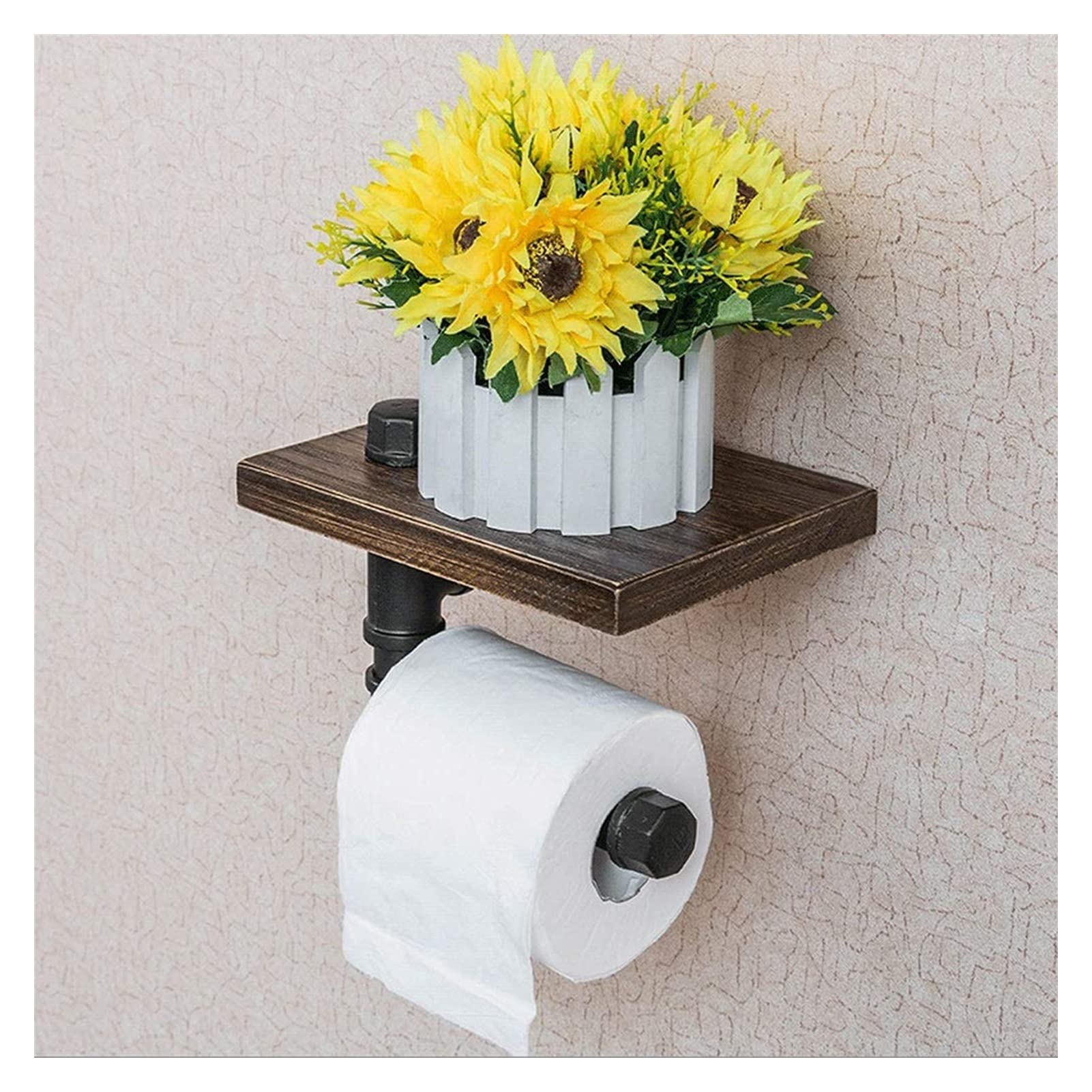 Toilettenpapierhalter Mit Ablage Aus Aluminium – Vintage Design, Wandmontiert, Ohne Bohren