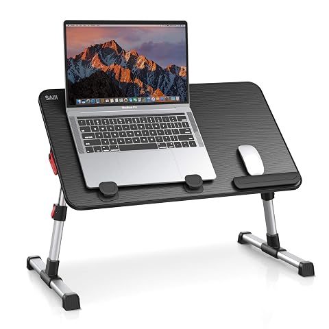 Laptop Desk Table SAIJI Adjustable Laptop Stand Portable Lap Desks with Foldable Legs Notebook Standing Breakfast Tray Reading