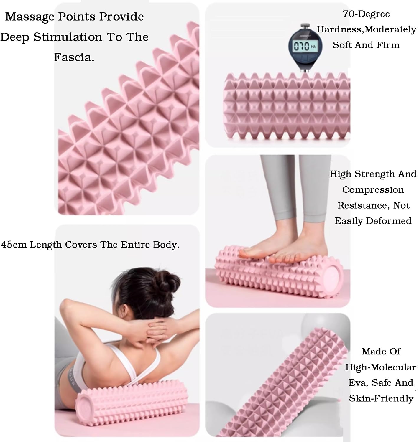 Foam Roller,Foam Roller High Density Deep Tissue Massager for Muscle Massage Myofascial Trigger Point Release Improves(Color4)