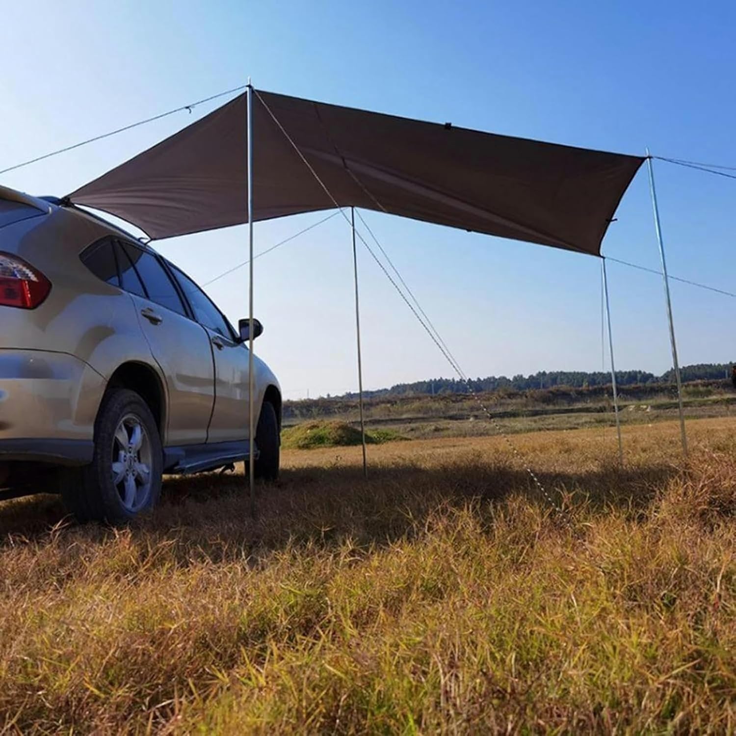 Car Side Awning Room, SUV Tailgate Tent, Vehicle Awning Room, Ideal for Camping, Road Trips, Outdoor Trips, Travel, Expedition, RV, Camper, 4x4 and SUV, Complete Car Awning (Color : Black, Size : 30