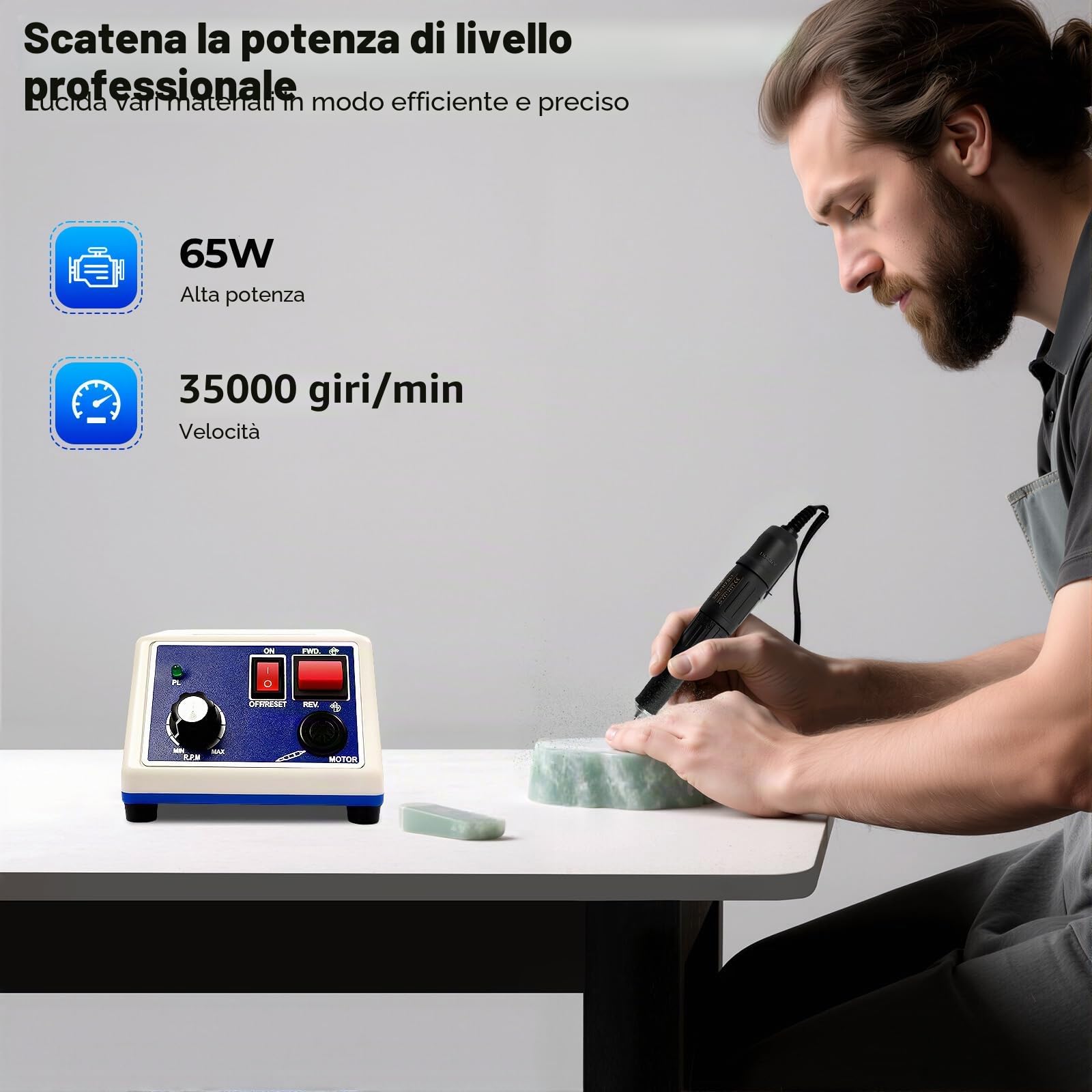 N3A Manipolo Attrezzature da laboratorio, Microelettromotore, Micromotore da laboratorio, Microelettromotore con angolo di manipolazione per la tecnologia dentale