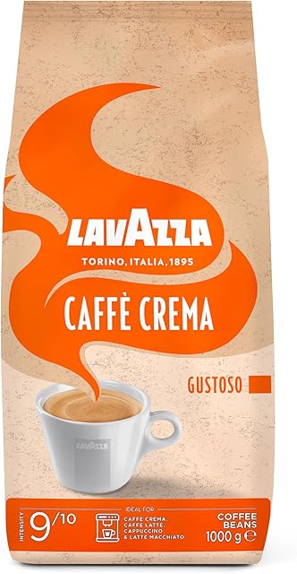 Lavazza Caffè Crema Gustoso, opakowanie 1 kg, Arabica i Robusta, średnie palenie