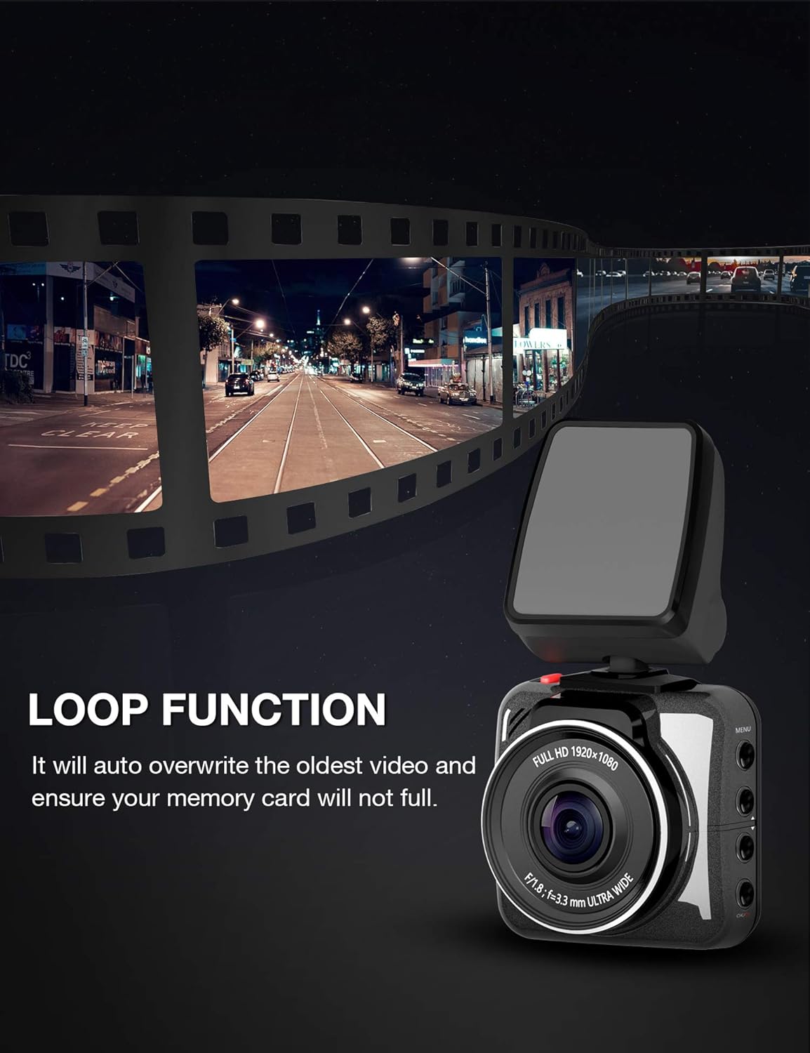 Onе-Dау Sаlе: Uр tо 80% оƒƒ OSBOO Car Dash Cam, Mini Dashboard Camera, 2 Screen FHD 1080P Driving Recorder, Novatek Chipset, Sony Sensor, F1.8 Super Big Aperture, 140 Degree Wide Angle, Night Vision, G-Sensor, Loop Recording