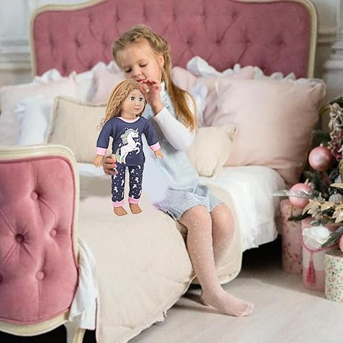 Miniatura 5 de 10 juegos de ropa y accesorios para muñecas, vestido de muñeca de moda para muñeca de 18 pulgadas (sin muñeca ni zapatos), estilo 1