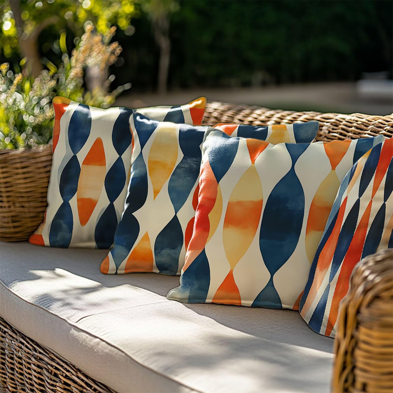 Poszewki na poduszki 60 x 60 cm wodoodporne na zewnątrz poszewki na poduszki na sofę proste dwustronne drukowanie wiejska sofa poszewka na poduszkę do nowoczesnych pokrowców na łóżko podwójne prezent