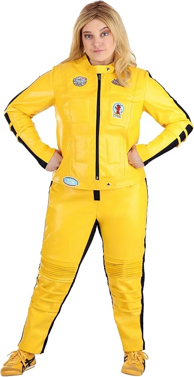 Fun Costumes Adult Kill Bill Halloween Costume, Women's Beatrix Kiddo Yellow Motorcycle Suit