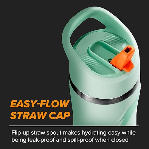 Miniatura 3 de Gatorade 'Overtime' - Botella de agua de acero inoxidable de 22 onzas, tapa con popote, color azul