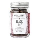 Burlap & Barrel - Ground Black Lime - Tart and Savory Great for Roasted Meats&comma; Veggies&comma; Stews&comma; Kebabs - Great Alternative to Makrut Leaf in Recipies - As seen on Shark Tank - 2&period;8oz Glass Jar