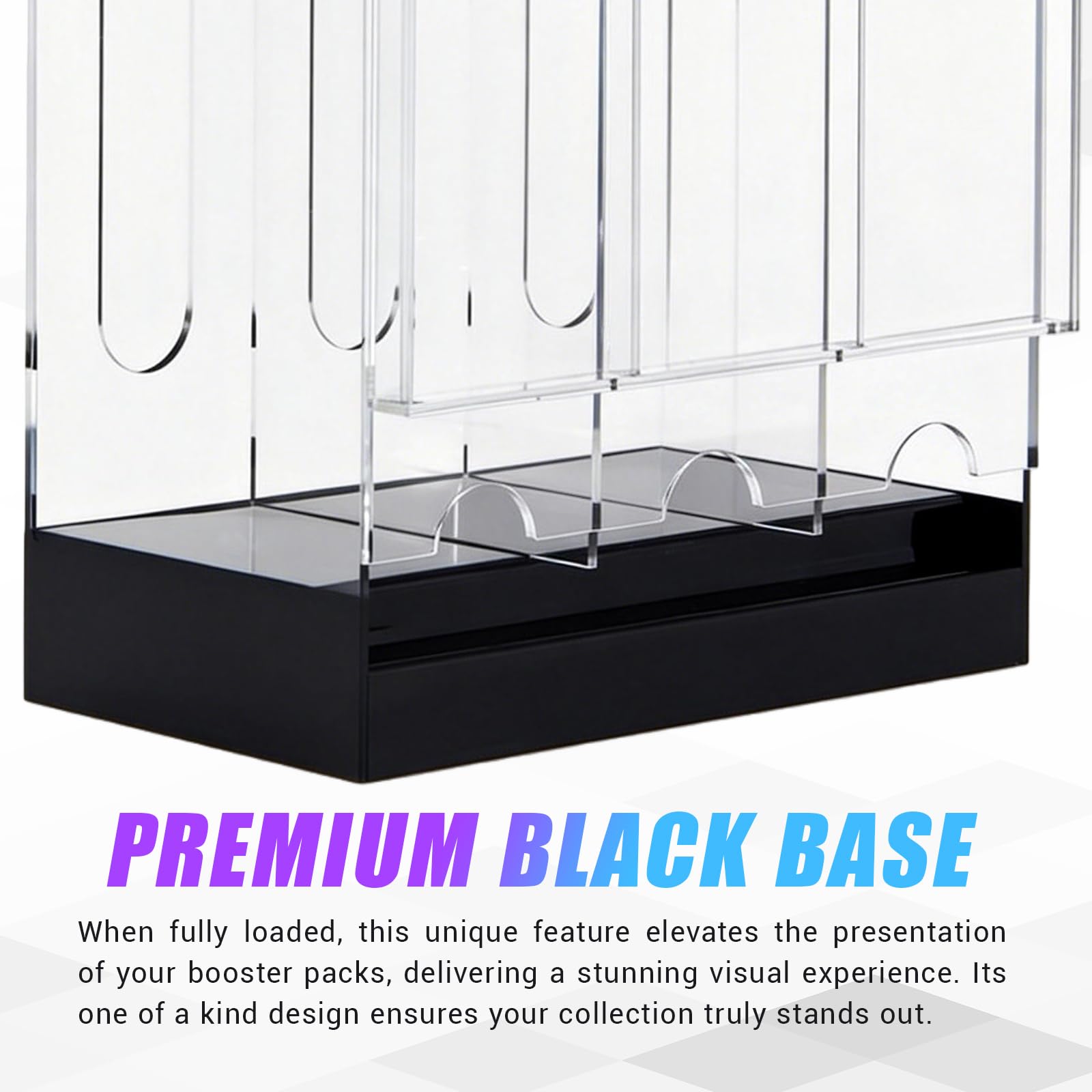3 Slot Booster Pack Dispenser con Base Nera