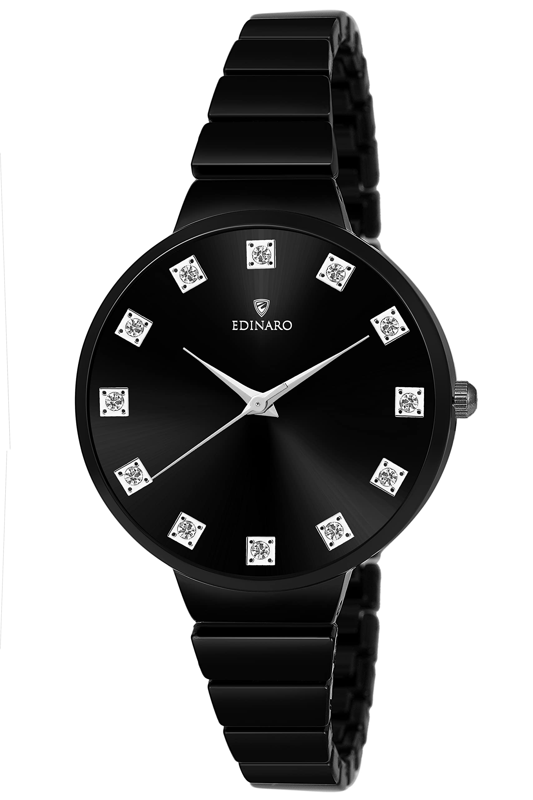 EDINARO Watches for Women Round Studded Dial |Analogue Quartz Movemnet |Long Battery Life|Stainless Steel Adjustable Bracelet Chain Strap|Double Lock Clasp Safety Watches for Girls (B0B7DQ3ZTX) Amazon Price History, Amazon Price Tracker