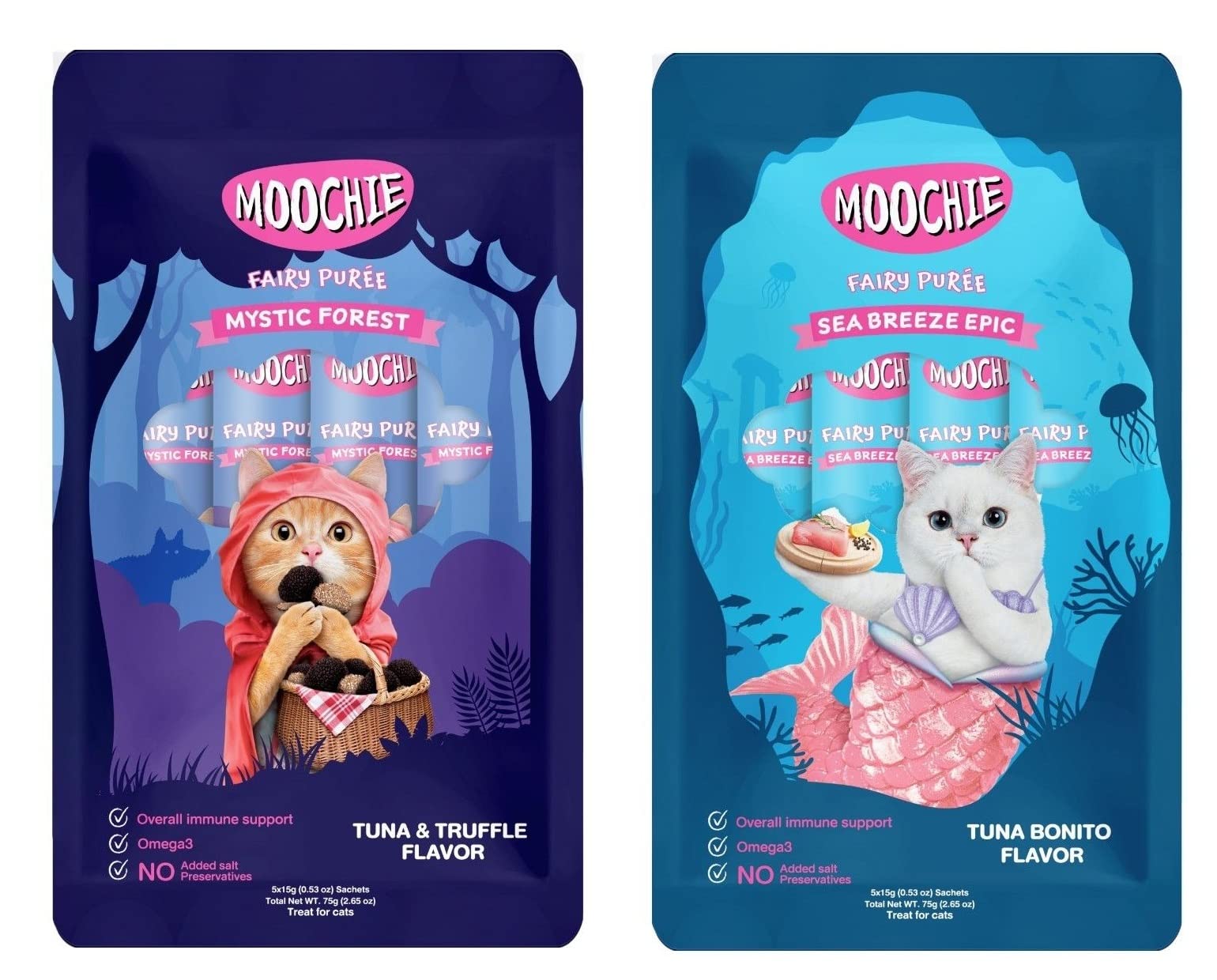 PETS EMPIRE Moochie Smooth Creamy Cat Treats Combo, Tuna Bonito and Truffle Flavour Cream Sticks Treat, Yummy Lickable Kitty Snacks, Kitten Snack Stick, No Added Salt for Cats & Kittens (15g X 10) (B0BRBGJG6G) Amazon Price History, Amazon Price Tracker