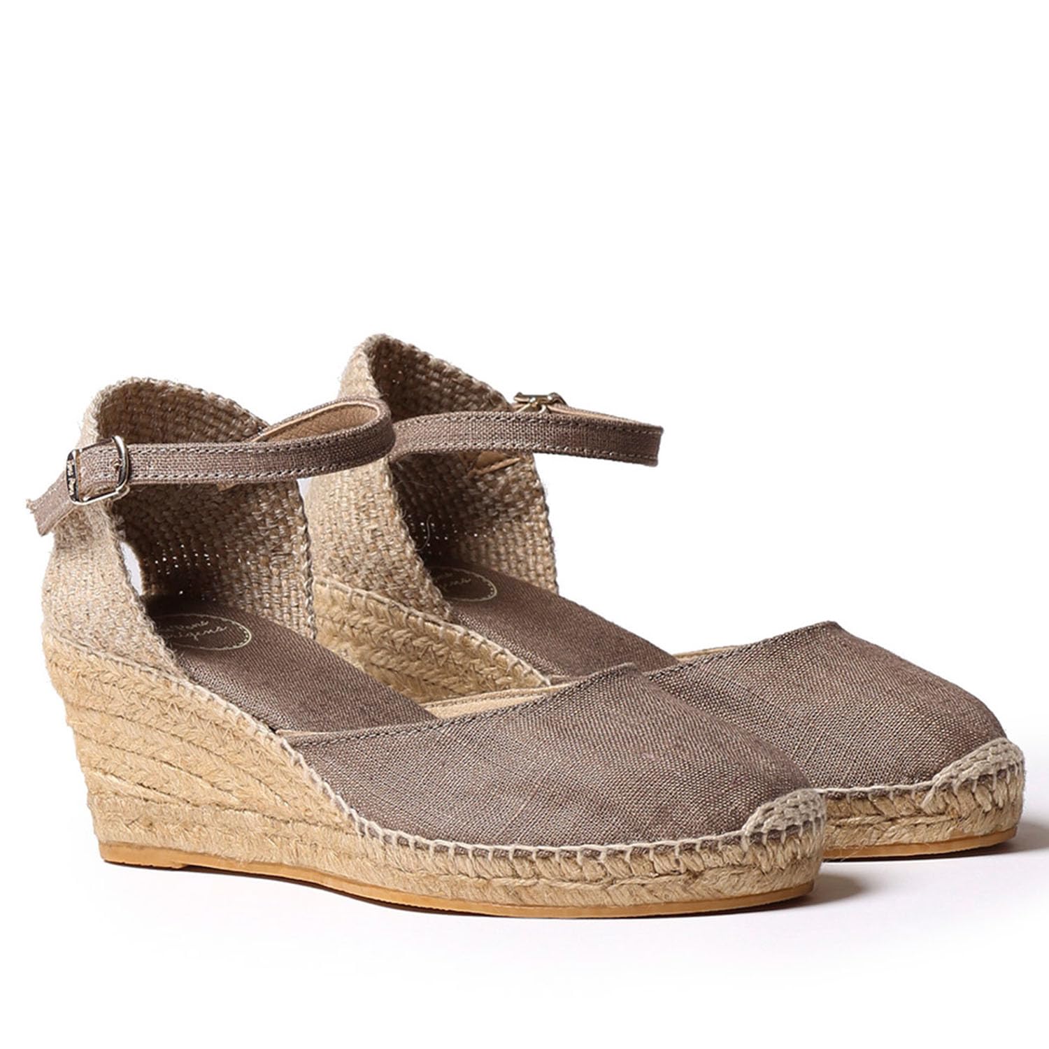 TONI PONS Alpargata para Mujer en Lino - CALDES - Taupe, 39 EU