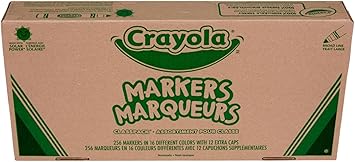Crayola Broad Line Markers Classpack 256 Ct, Bulk Markers for Kids, Art Supplies for School, Classroom Must Haves, Preschool & Kindergarten Supplies